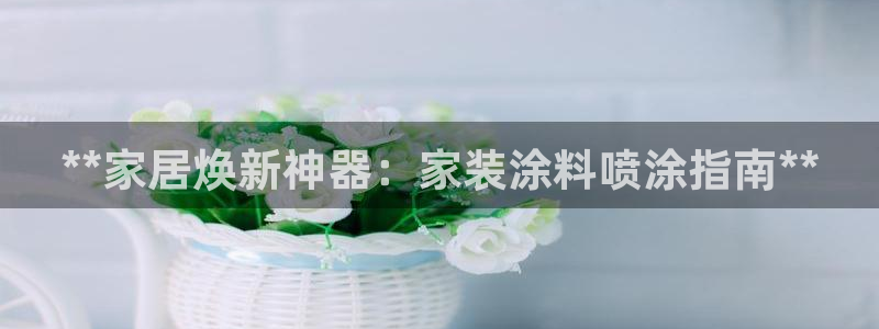 和记广告女主角：**家居焕新神器：家装涂料喷涂指南**